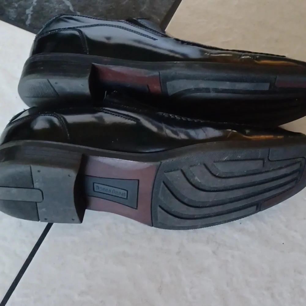 Bacco Bucci Black Leather Loafer Dress Shoes